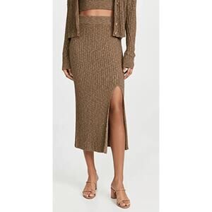 Saylor Twiggy Midi Ribbed Knit Skirt Size Small